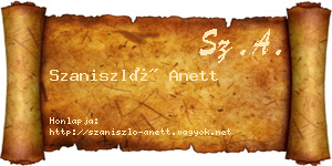 Szaniszló Anett névjegykártya